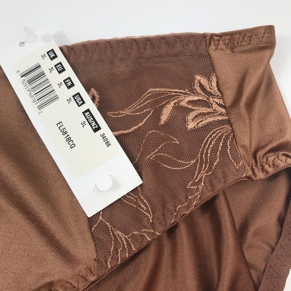 Elomi Kristie Plus Size Brief Panty Cocoa 3XL - Picture 9 of 12